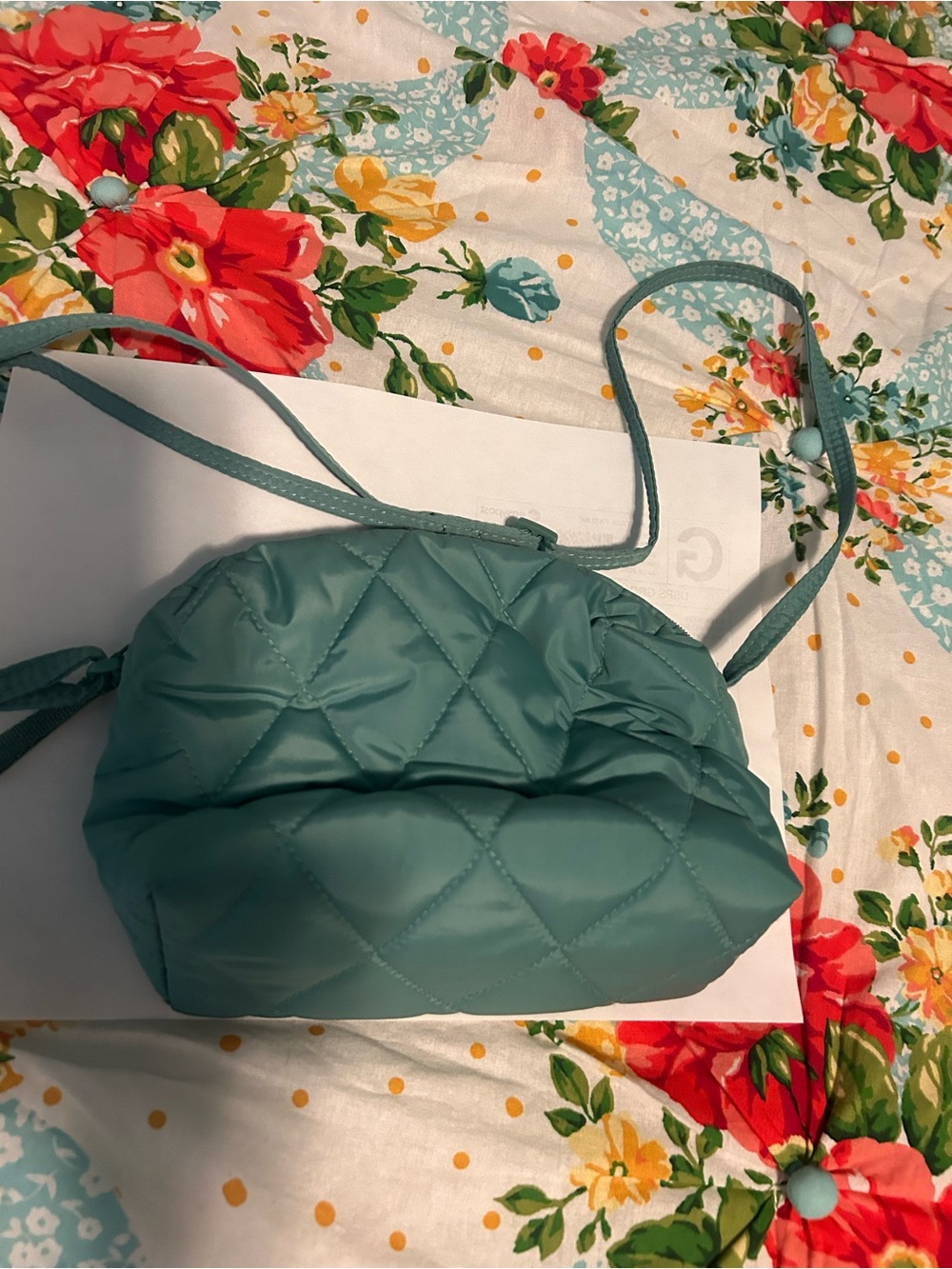 Vera Bradley Teal Quilted Crossbody Bag